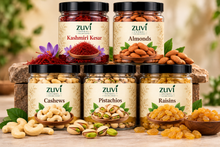 Royal Kesar & Dry Fruit Gift Box - Kashmiri Kesar | Almonds | Cashews | Pistachios | Raisins