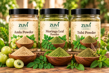 Herbal Powder Trio - Amla Powder | Moringa Leaf Powder | Tulsi Powder
