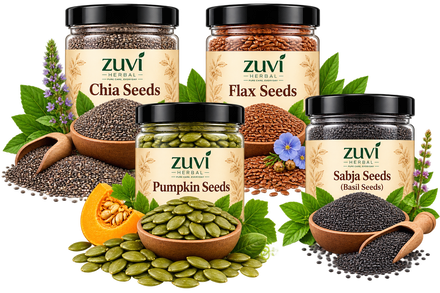 Smoothie Seed Blend - Chia Seeds | Flax Seeds | Pumpkin Seeds | Sabja Seeds