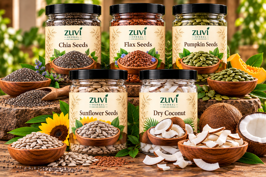 Breakfast Sprinkle Mix - Chia Seeds | Flax Seeds | Pumpkin Seeds | Sunflower Seeds | Dry Coconut