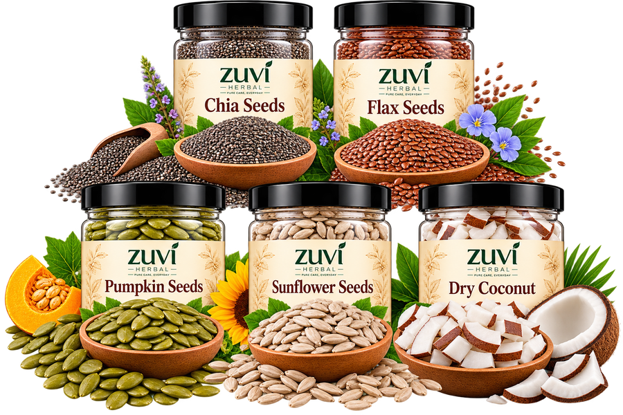 Breakfast Sprinkle Mix - Chia Seeds | Flax Seeds | Pumpkin Seeds | Sunflower Seeds | Dry Coconut