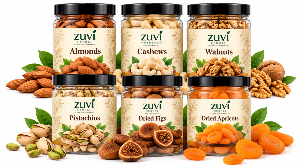 Premium Dry Fruit Gift Box - Almonds | Cashews | Walnuts | Pistachios | Dried Figs | Dried Apricots
