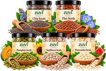 5-Seeds Mix - Chia Seeds | Flax Seeds | Pumpkin Seeds | Sunflower Seeds | Watermelon Seeds