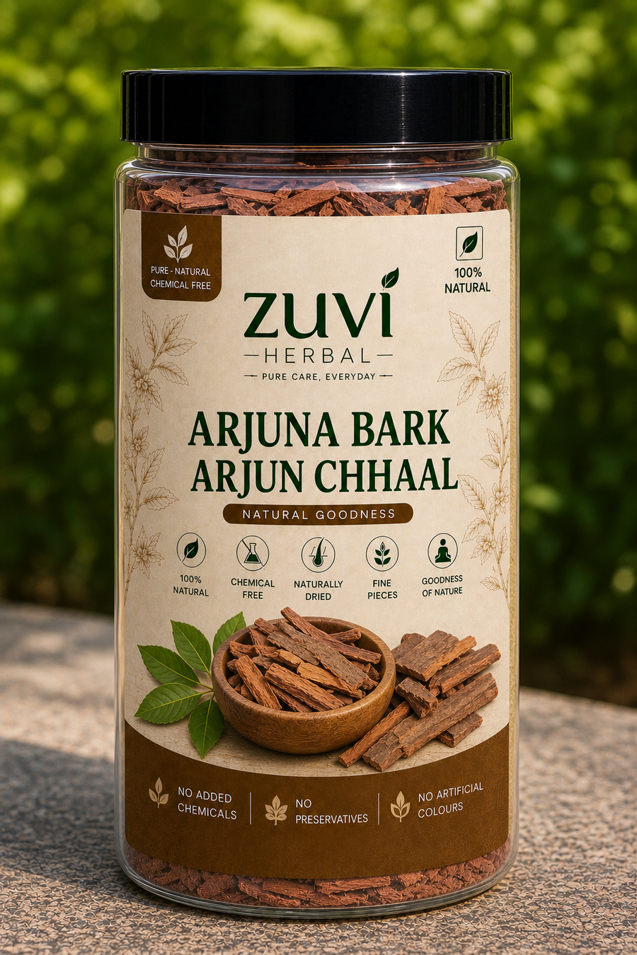 Zuvi Herbal Arjuna Bark / Arjun Chhaal – Natural Whole Herb