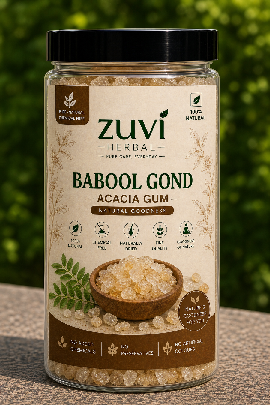 Zuvi Herbal Babool Gond / Acacia Gum – Natural Whole Herb