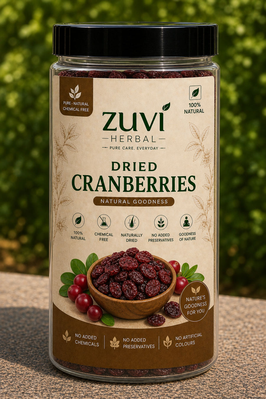 Zuvi Herbal Dried Cranberries – Natural Dry Fruit