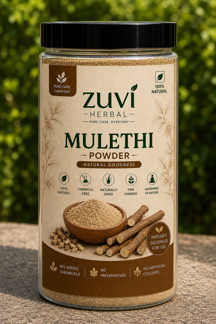 Zuvi Herbal Mulethi Powder – Natural Herbal Powder