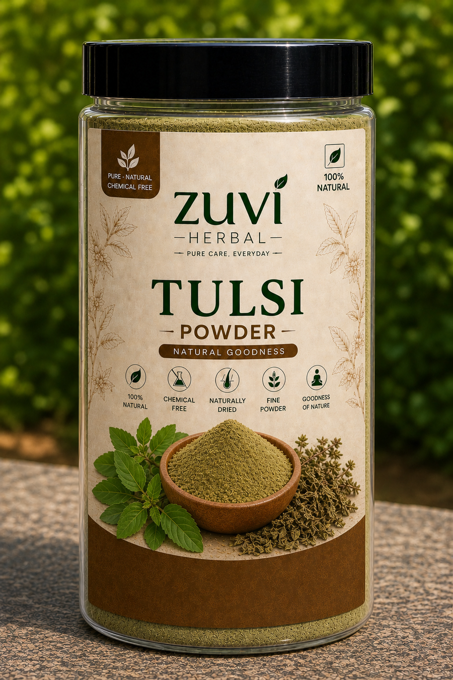 Zuvi Herbal Tulsi Powder – Natural Herbal Powder